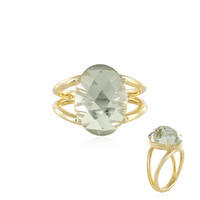 Green Amethyst Silver Ring