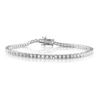 White Topaz Silver Bracelet