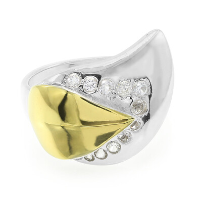 White Topaz Silver Ring