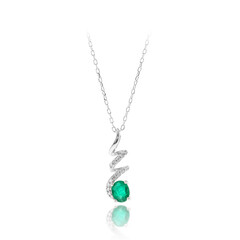 14K AAA Zambian Emerald Gold Necklace (CIRARI)