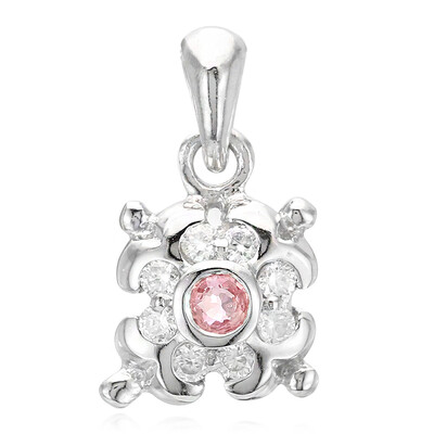 Padparadscha Sapphire Silver Pendant