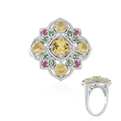 Yellow Beryl Silver Ring