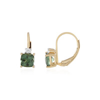 Chrome Apatite Silver Earrings