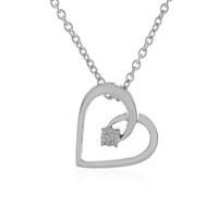 I4 (J) Diamond Silver Necklace