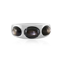 Black Star Sapphire Silver Ring