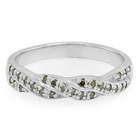 Fancy Diamond Silver Ring