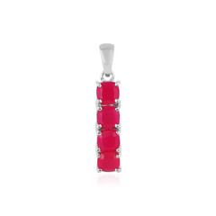 Raspberry Chalcedony Silver Pendant