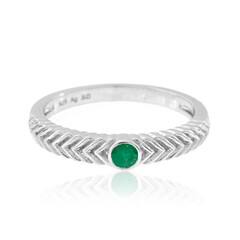 Zambian Emerald Silver Ring