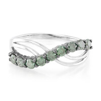 Fancy Diamond Silver Ring