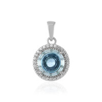 Sky Blue Topaz Silver Pendant