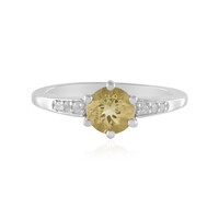 Yellow Beryl Silver Ring