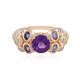 Siberian Amethyst Silver Ring (Adela Silber)