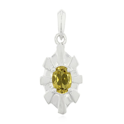 Champagne Quartz Silver Pendant