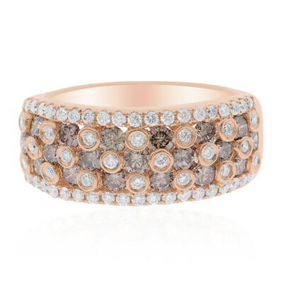 14K SI2 Brown Diamond Gold Ring