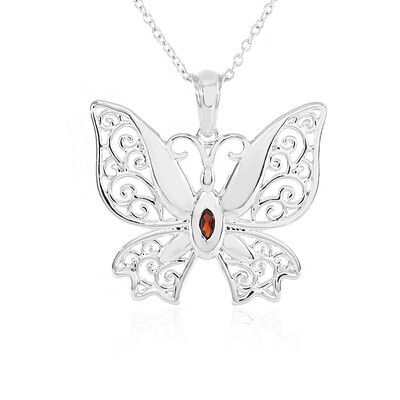 Mozambique Garnet Silver Necklace