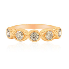14K SI1 Argyle Rose De France Diamond Gold Ring