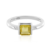 Yellow Fluorite Silver Ring