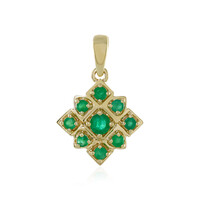 9K Brazilian Emerald Gold Pendant (Adela Gold)