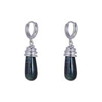 Seraphinite Silver Earrings