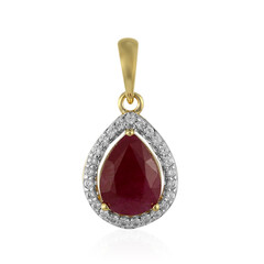 9K Kenyan Ruby Gold Pendant