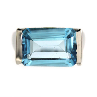Sky Blue Topaz Silver Ring