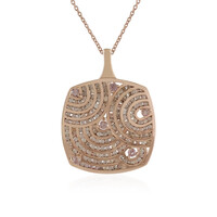 Champagne Zircon Silver Necklace (KM by Juwelo)