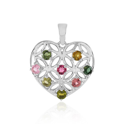 Fancy Tourmaline Silver Pendant