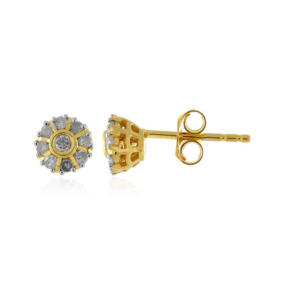 I4 (J) Diamond Silver Earrings