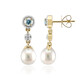 9K White South Sea Pearl Gold Earrings (Michelle Albala)