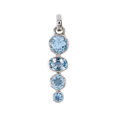 Sky Blue Topaz Silver Pendant