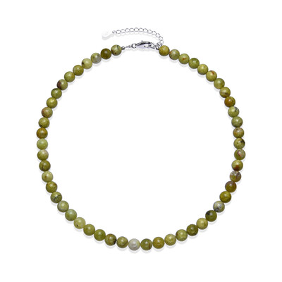 Green Opal Silver Necklace