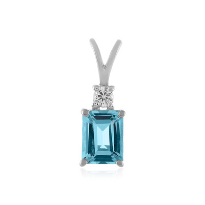 Sky Blue Topaz Silver Pendant