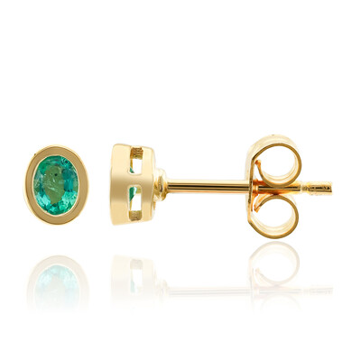 Zambian Emerald Silver Earrings