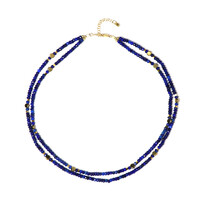 Golden Hematite Silver Necklace (Riya)