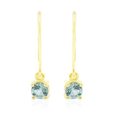 9K Nigerian Paraiba Tourmaline Gold Earrings