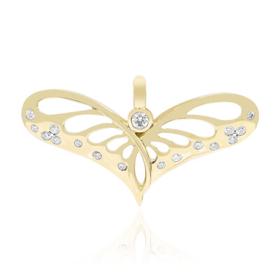 9K SI1 (G) Diamond Gold Pendant (Annette)