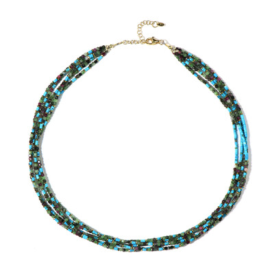 Blue Howlite Silver Necklace (Riya)