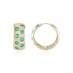 9K Colombian Emerald Gold Earrings