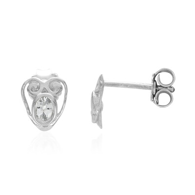 White Sapphire Silver Earrings