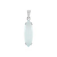 Aqua Chalcedony Silver Pendant