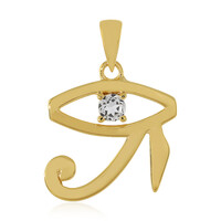 White Topaz Silver Pendant