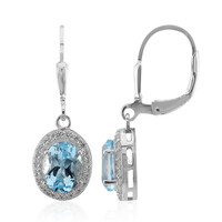 Sky Blue Topaz Silver Earrings
