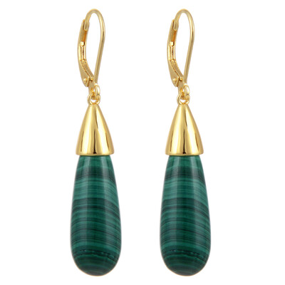 Malachite Silver Earrings