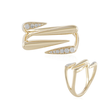 9K I3 (H) Diamond Gold Ring (de Melo)