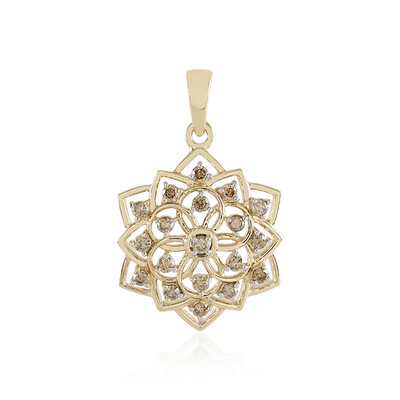 9K SI1 Brown Diamond Gold Pendant