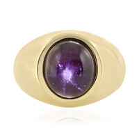 Star Garnet Silver Ring