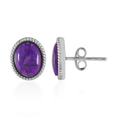 Kingman Purple Mojave Turquoise Silver Earrings