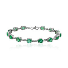 Zambian Emerald Silver Bracelet