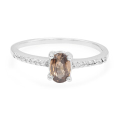 Cinnamon Zircon Silver Ring