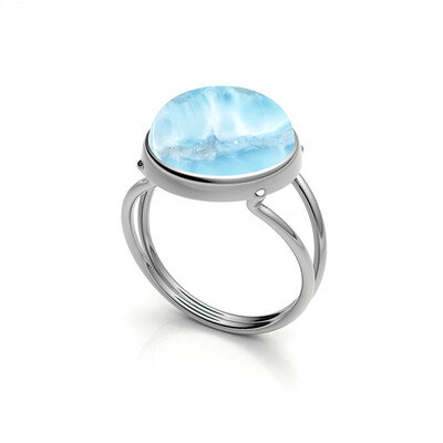Larimar Silver Ring